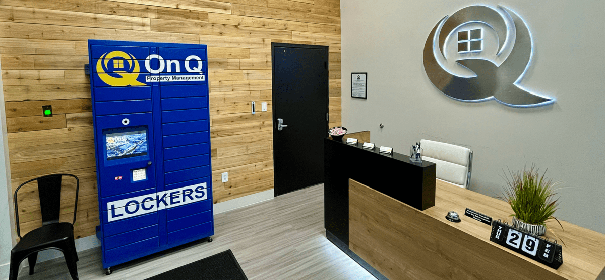 On Q Property Management Locker System in Plano, Texas